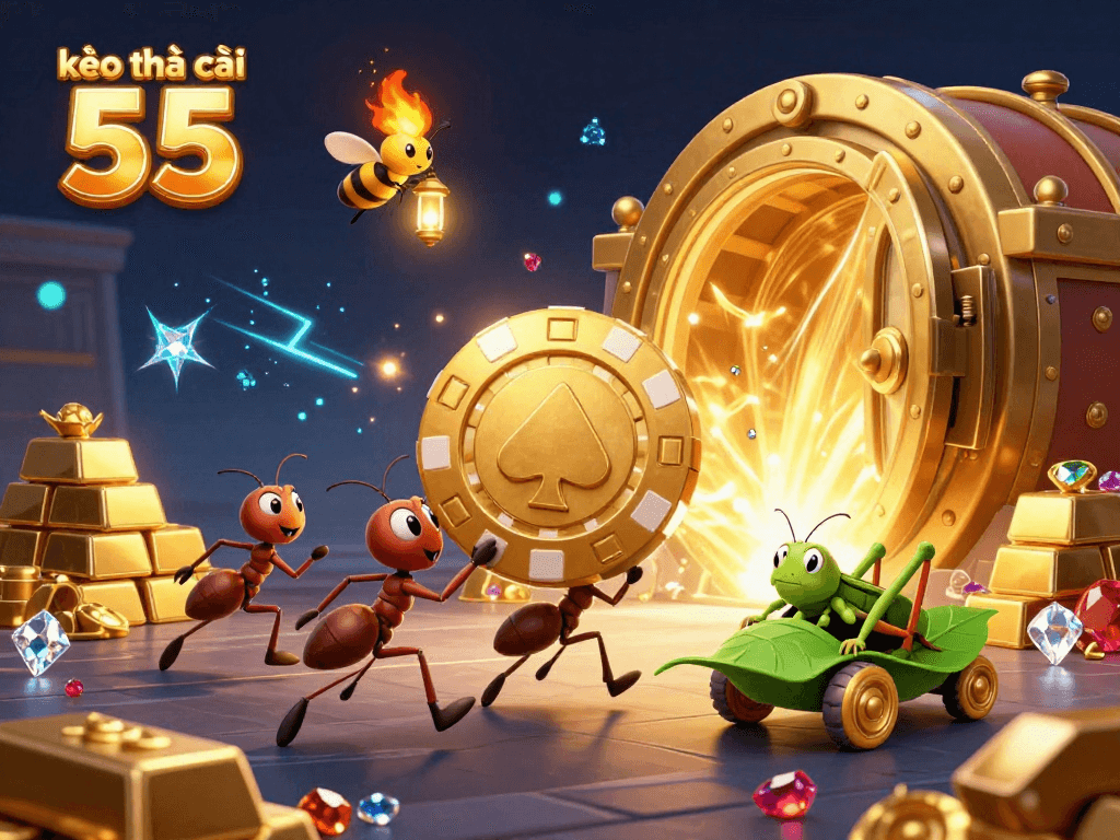 Engage in a thrilling heist with ants and golden treasures at kèo nhà cái 55.