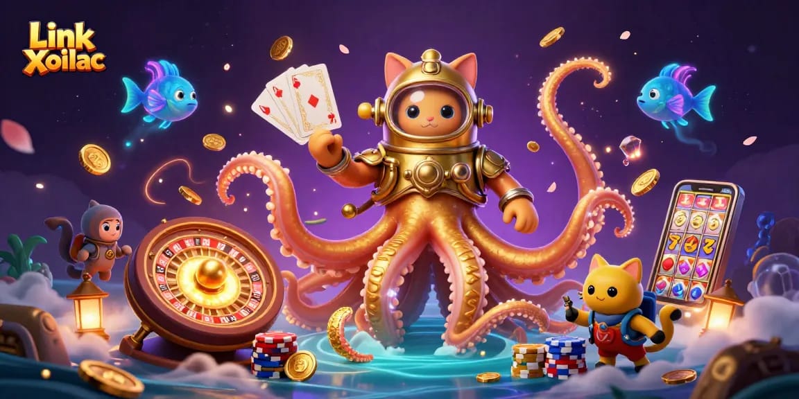 Experience the thrilling promotions on Link Xoilac while diving into a vibrant 3D fantasy filled with treasure and excitement.