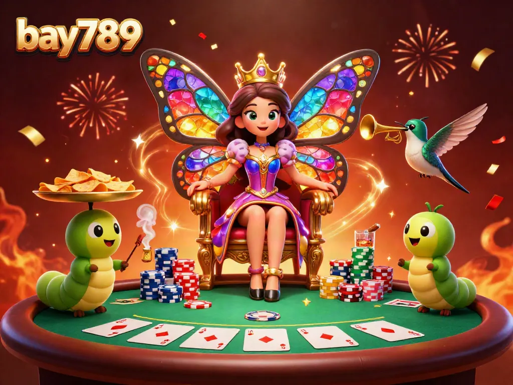 Engage with Bay789, an exciting online gambling experience featuring vibrant casino elements and dynamic characters.