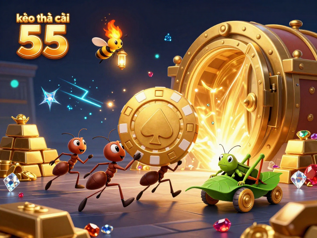 Engage in a thrilling heist with ants and golden treasures at kèo nhà cái 55.