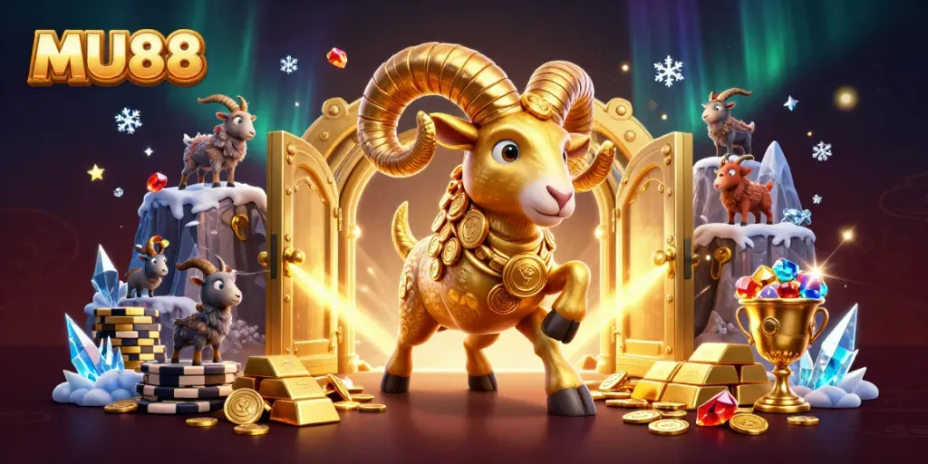 Experience the thrill of MU88 casino with vibrant gold and sparkling gems.