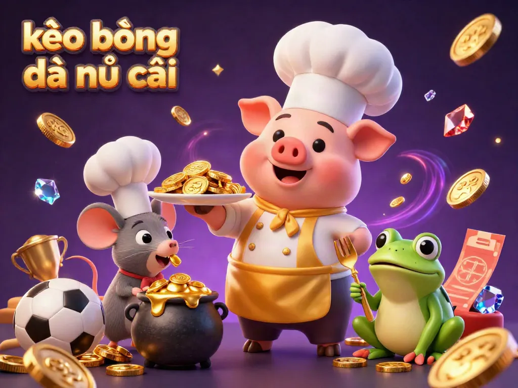 Engage with the thrill of kèo bóng đá nhà cái featuring dynamic cartoon characters in an exciting betting scene.
