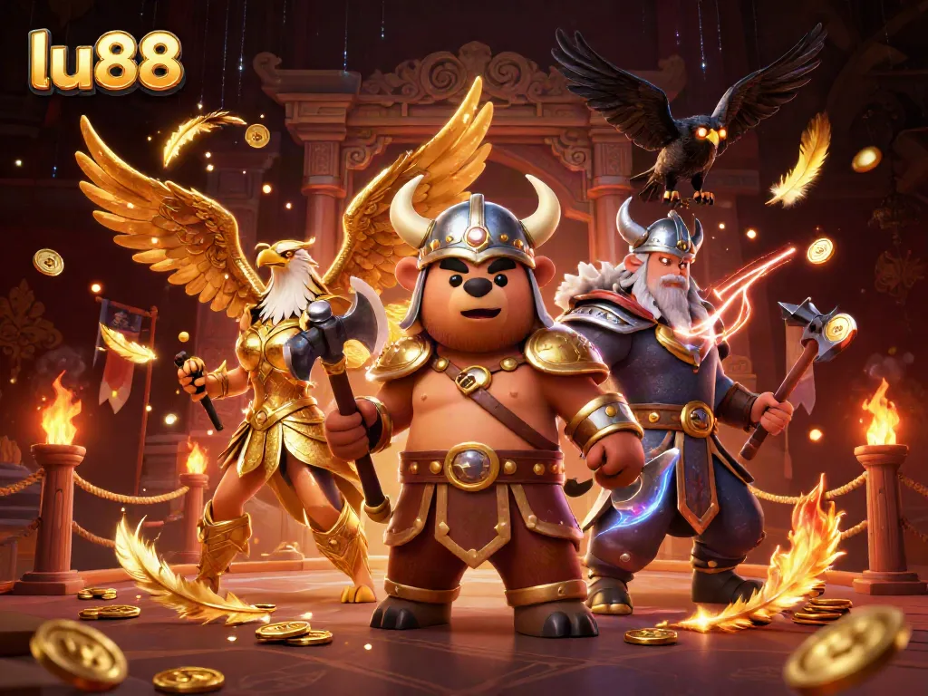 Experience thrilling moments with lu88 at the dynamic casino arena, featuring vibrant characters and action.