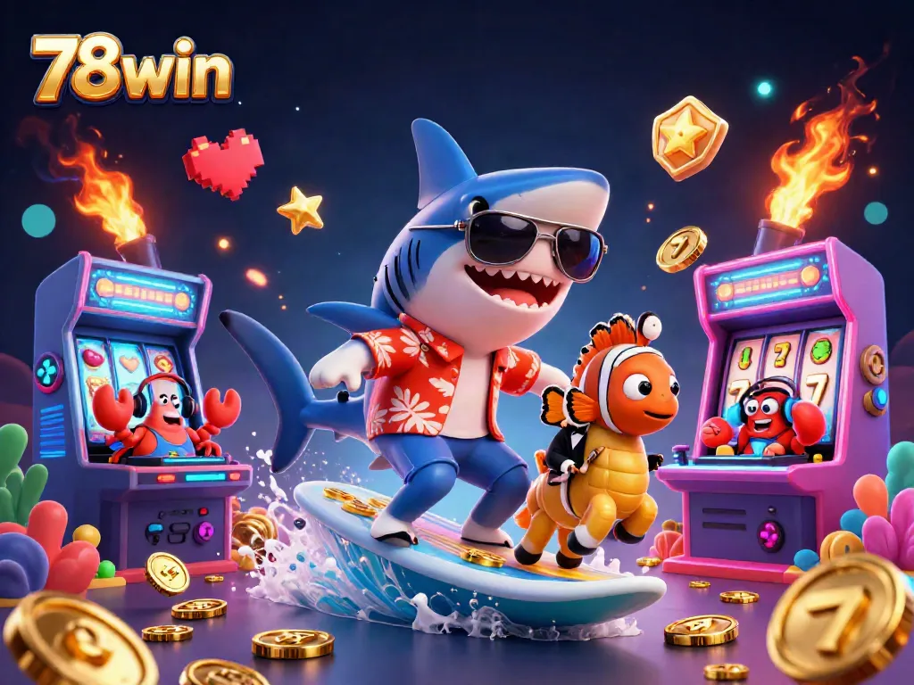Play dynamic casino games at 78win with colorful 3D graphics and engaging characters!