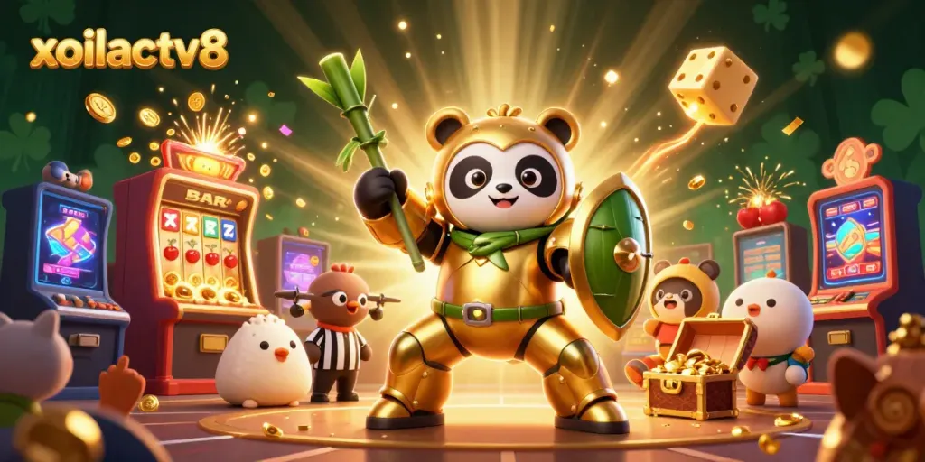 Experience the excitement of gambling with xoilactv8's dynamic casino scene featuring unique characters and rich gameplay elements.