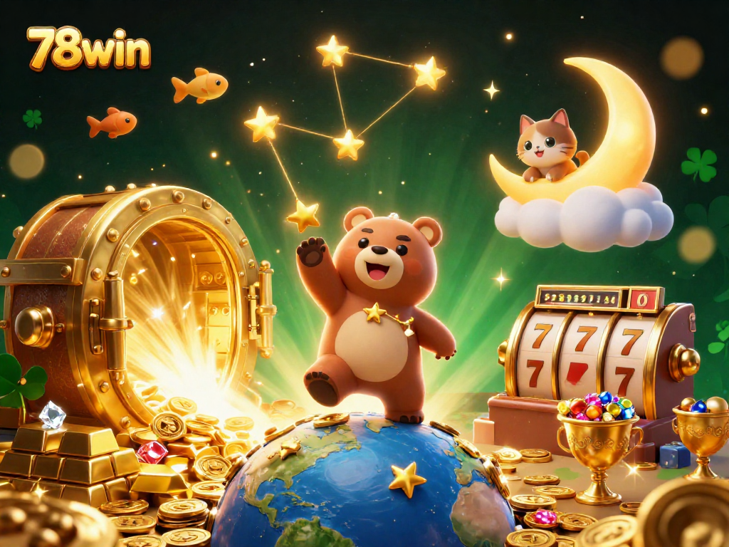 Experience excitement and rewards at 78win with a vibrant online casino adventure filled with treasures.