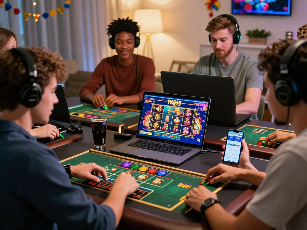 Players enjoying the TK999 online gaming experience with vibrant graphics and festive promotions