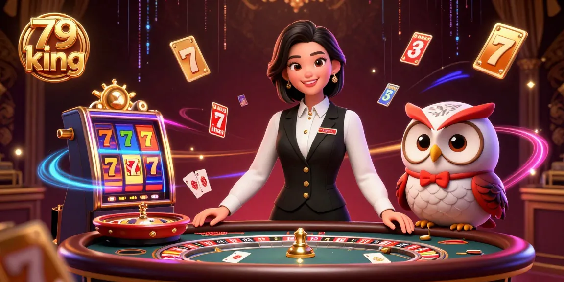 Experience vibrant slots and live baccarat with 79 king's dynamic gaming dealers.