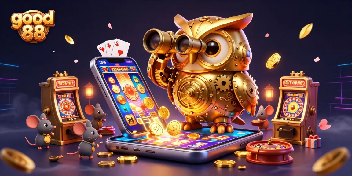 Experience thrilling gameplay at good 88 with our vibrant casino illustration filled with excitement.