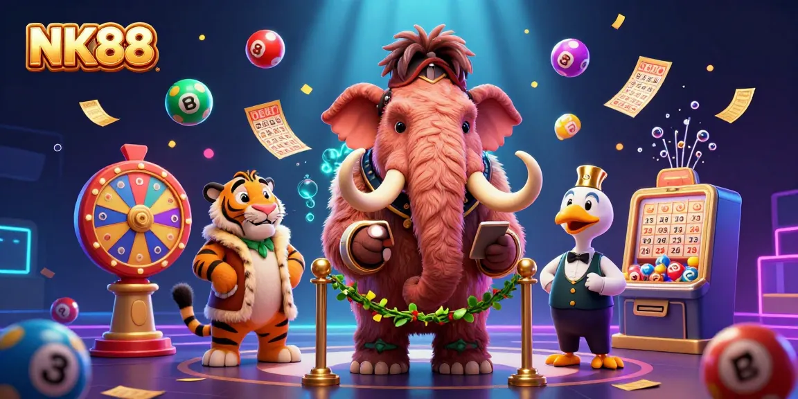 Experience thrilling gaming at NK88 with vibrant casino characters and dynamic game elements.