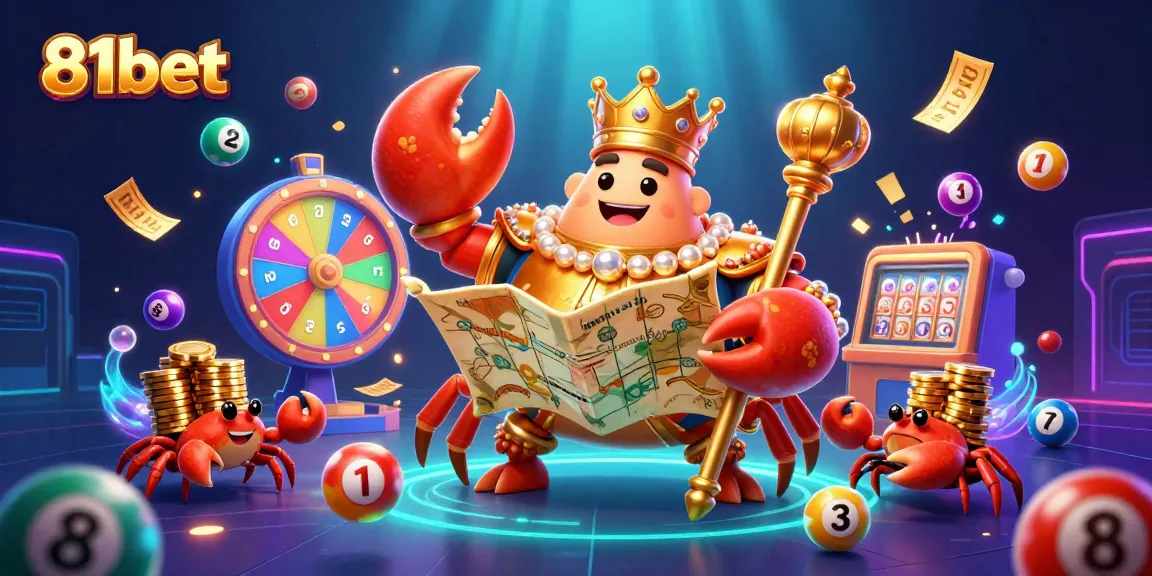 81bet engages players with dynamic gaming action featuring colorful lottery elements and treasure visuals.