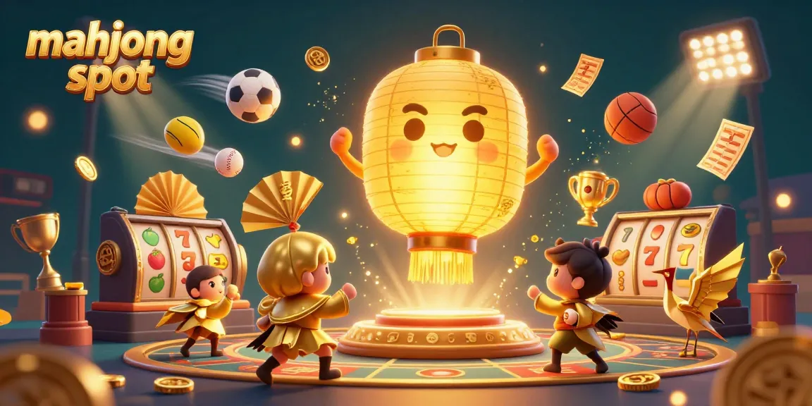 Engage with the excitement of mahjong slot in this vibrant casino illustration, showcasing dynamic gaming elements.