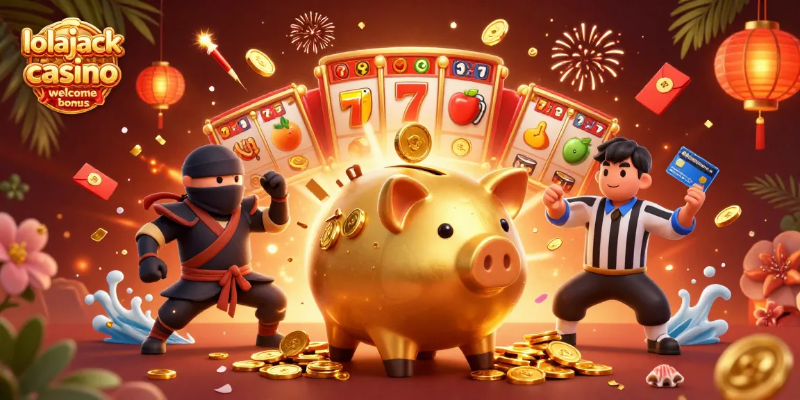 Experience the thrill with lolajack casino welcome bonus featuring dynamic characters and slot reels.
