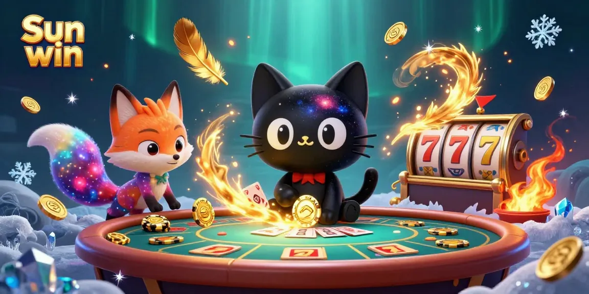 Spin the reels at Sun win with captivating casino imagery and vibrant characters.