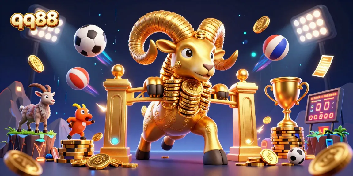 Elevate your bets and win big with qq88 in this dynamic casino scene featuring gold and sports.