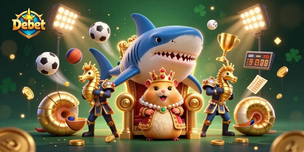 Bet big and enjoy thrilling moments with Debet, featuring a golden hamster king and exciting sports elements.