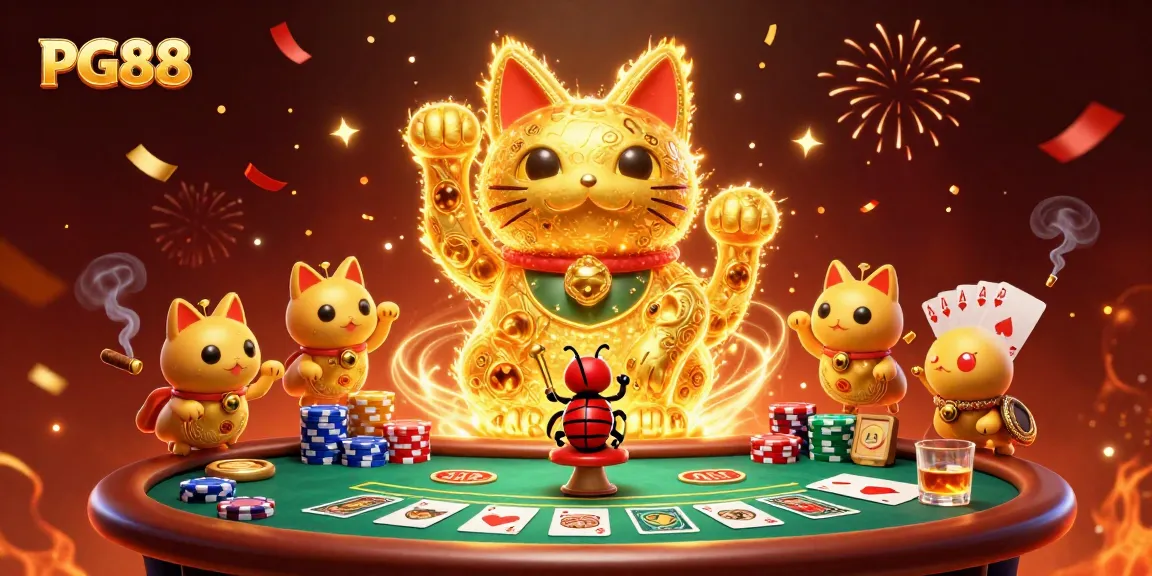 Experience thrilling gameplay at PG88 with vibrant gaming visuals and lucky symbols in a lively casino setting.