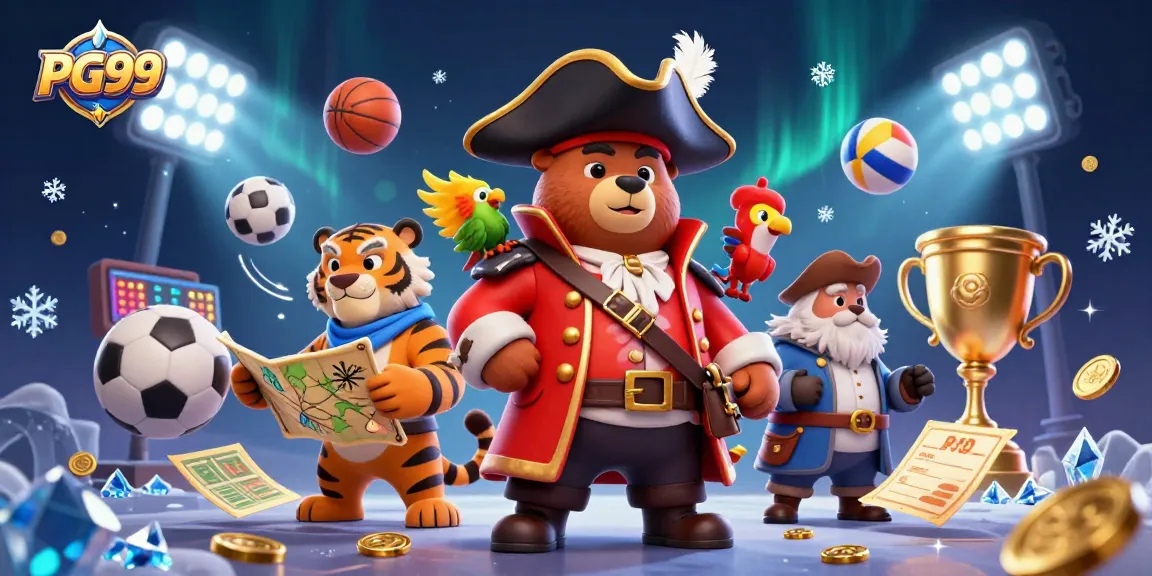 Experience thrilling sports bets with PG99 in a vibrant, dynamic 3D casino scene.