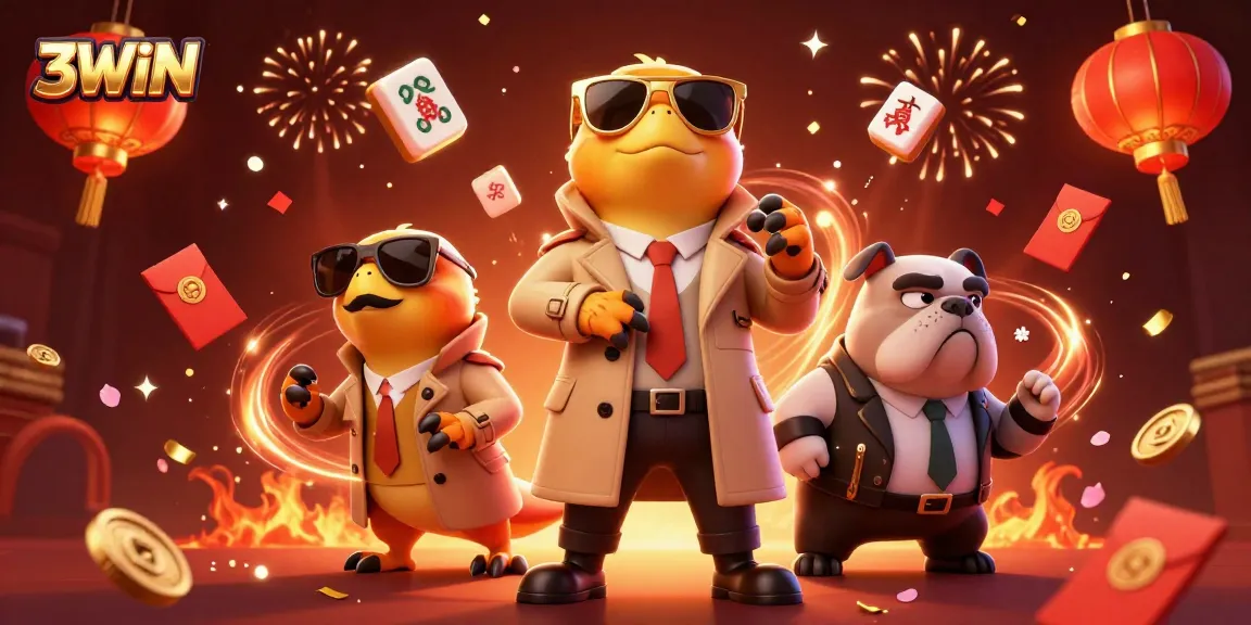 Engage in thrilling games at 3WIN with raptors attempting to enter a casino lounge, showcasing vibrant elements.