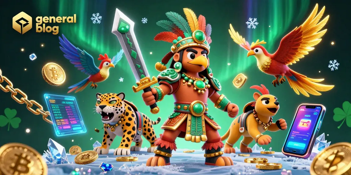 The Aztec warrior eagle leads in this general blog about cryptocurrency casinos filled with casino elements.